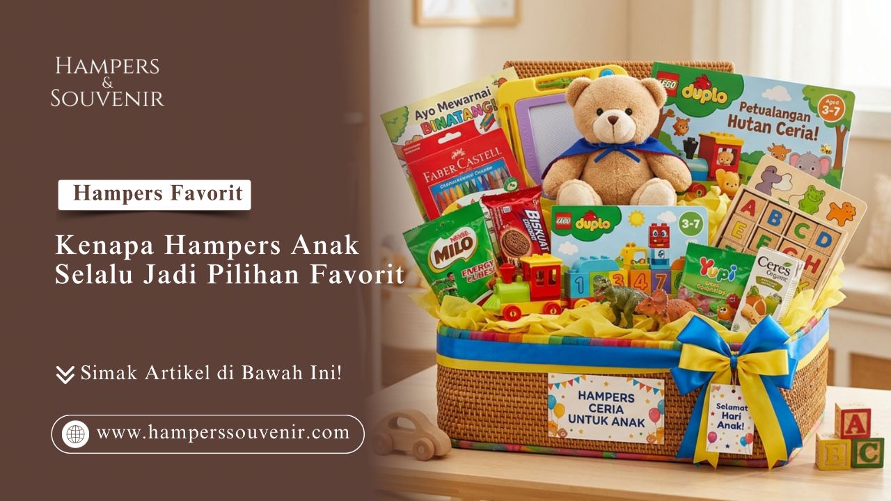 Tampilan detail paket Kenapa Hampers Anak Selalu Jadi Pilihan Favorit berisi mainan dan alat warna