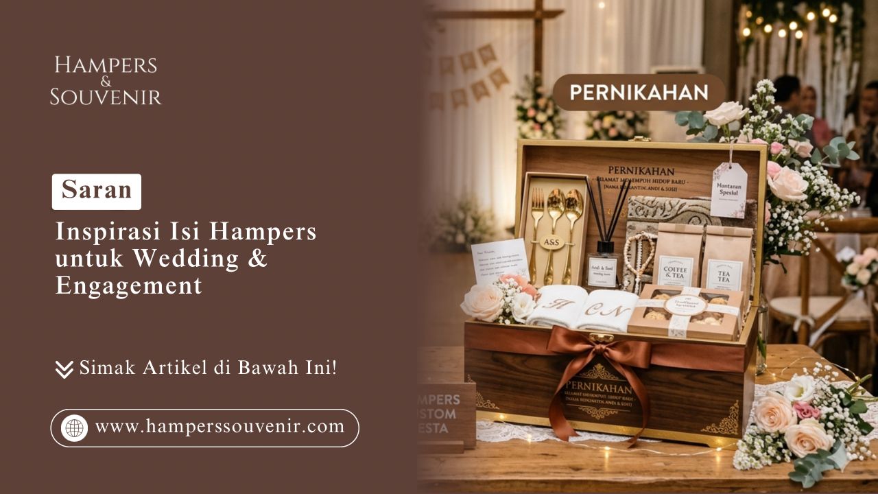 Display kotak hampers kayu eksklusif berisi set sendok garpu emas dan handuk couple untuk Inspirasi Isi Hampers Wedding