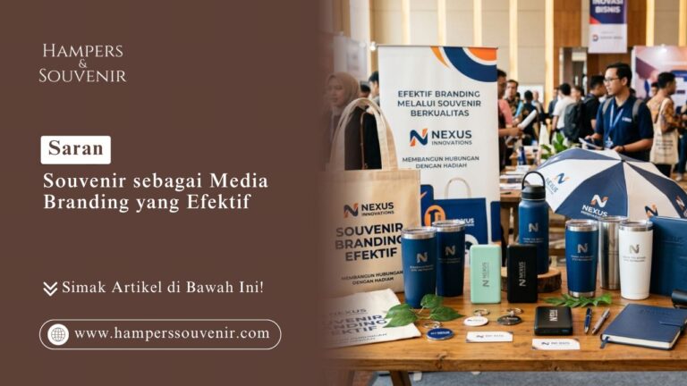 Berbagai contoh Saran Souvenir sebagai Media Branding yang Efektif seperti tumbler dan payung pada stan promosi