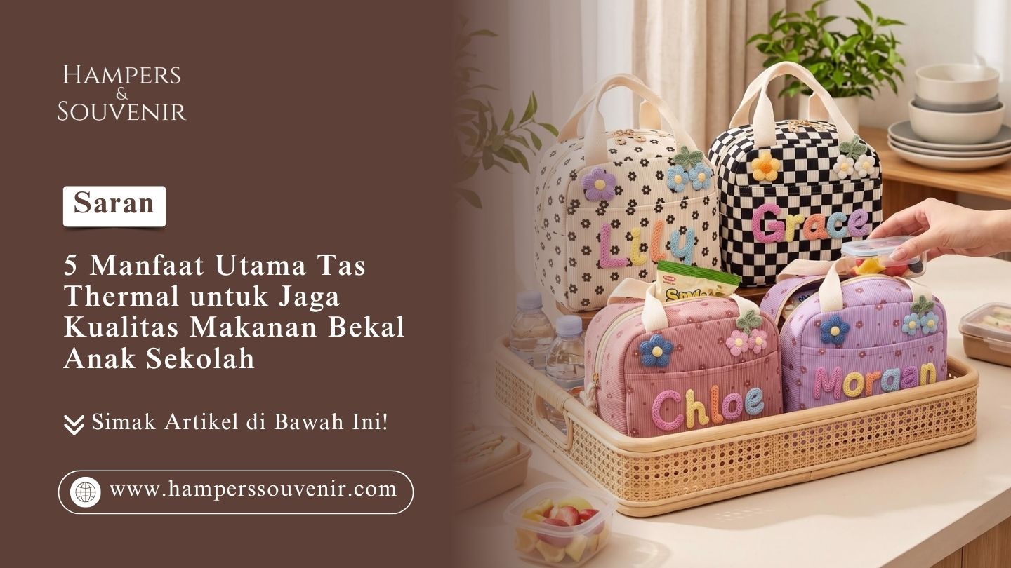 Koleksi tas thermal anak custom nama dari Hamperssouvenir untuk ide souvenir ultah dan bekal sekolah
